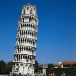 Exterior of the Leaning tower of Pisa