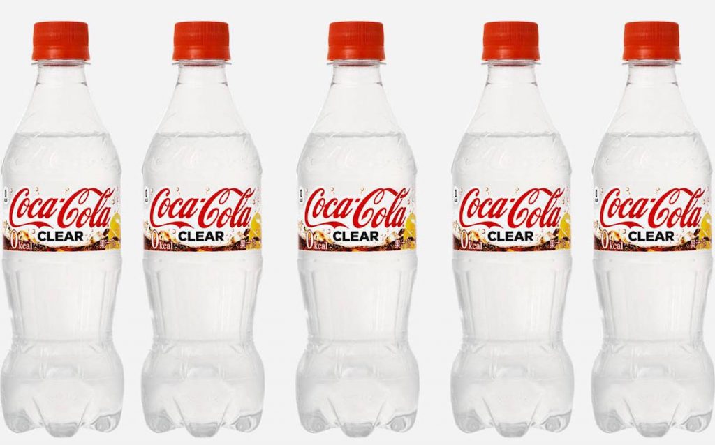 Coca-Cola transparente lançada no Japão