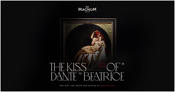 Magnum apresenta pintura ‘O Beijo de Dante & Beatrice’